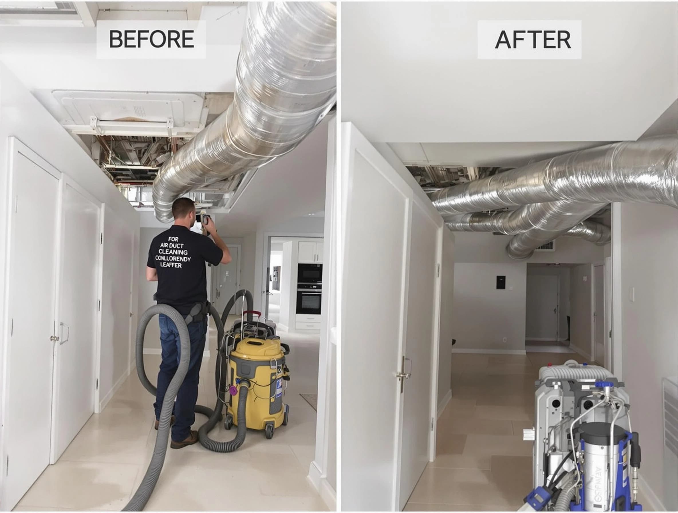 Brookhaven Air Duct Cleaning professional performing thorough air duct cleaning in Brookhaven