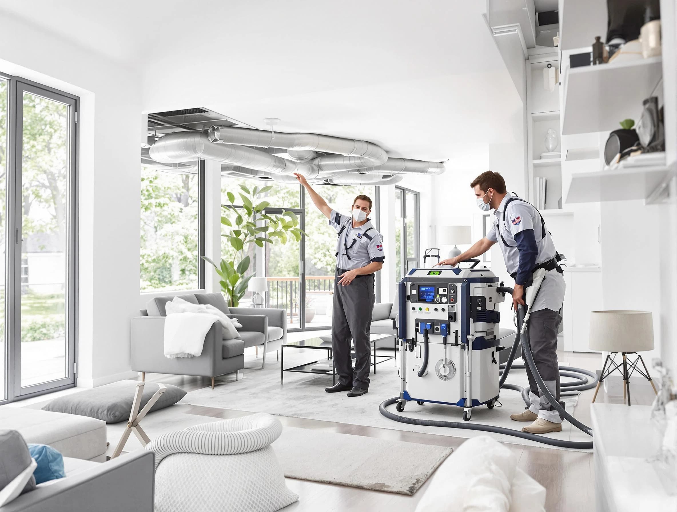 Brookhaven Air Duct Cleaning professional conducting pure air duct cleaning with state-of-the-art equipment in Brookhaven