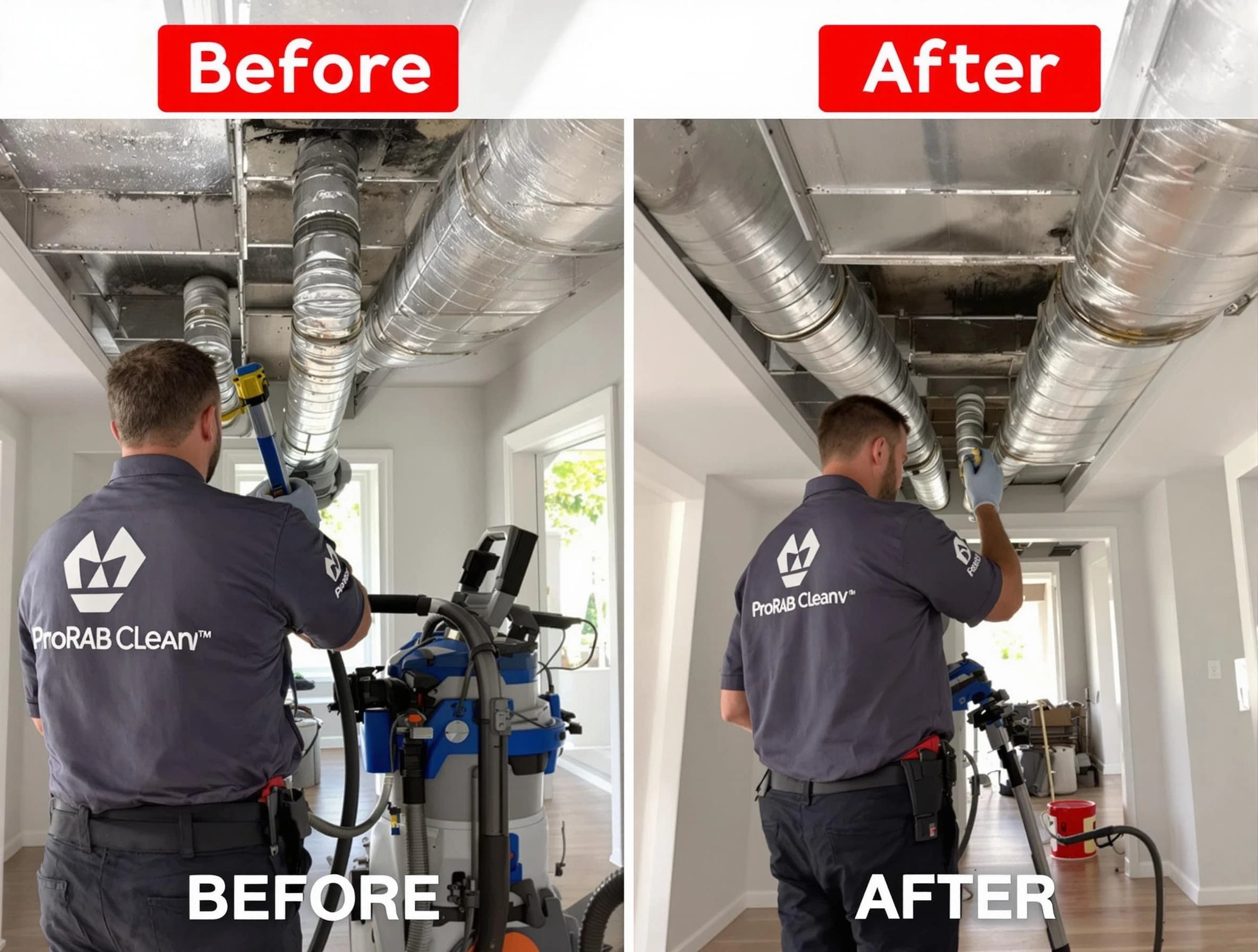 Brookhaven Air Duct Cleaning expert performing thorough residential duct cleaning in a Brookhaven home