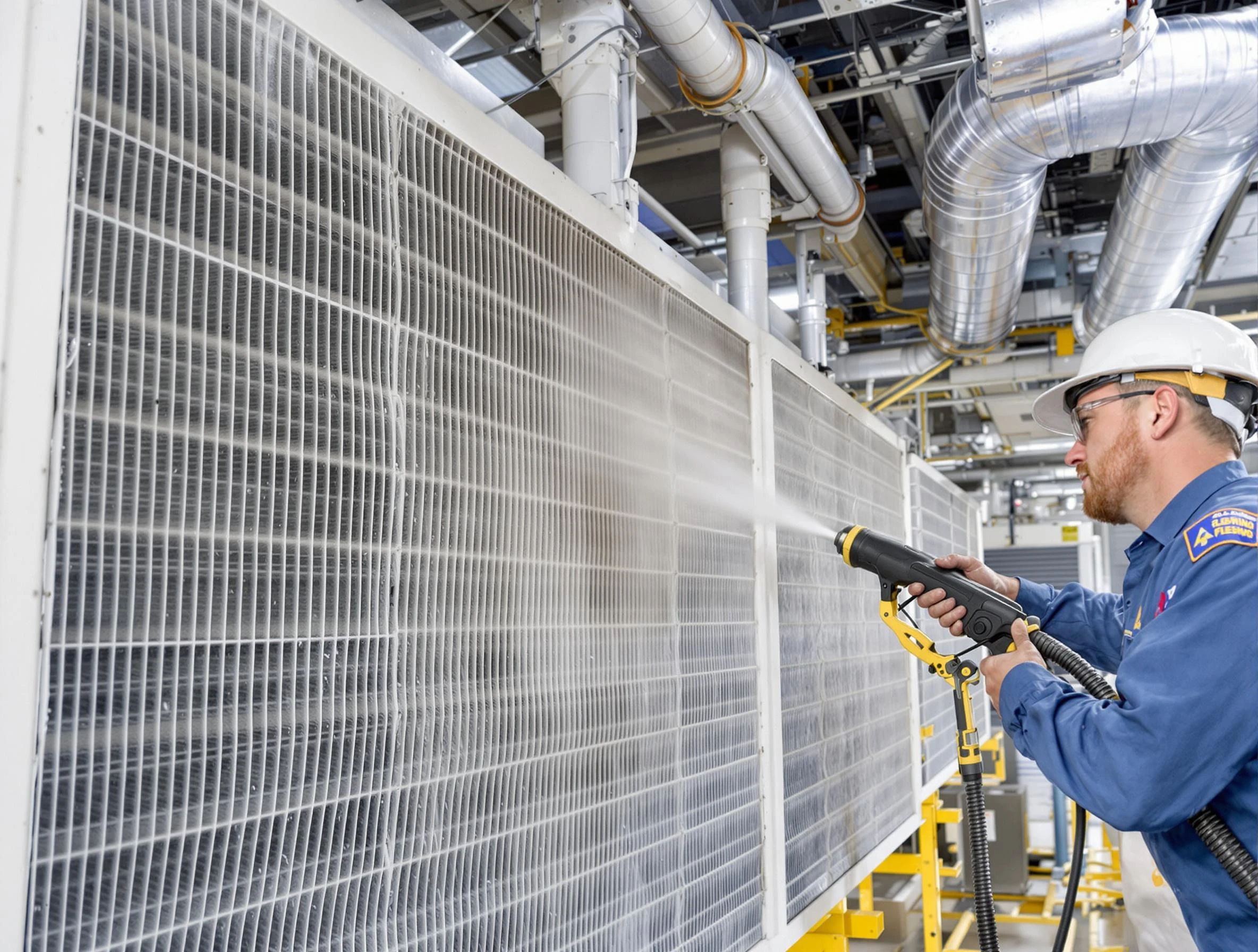 Professional commercial coil cleaning by Brookhaven Air Duct Cleaning in Brookhaven